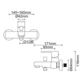 LENZ "UNITE" Wannenarmatur (chrom)